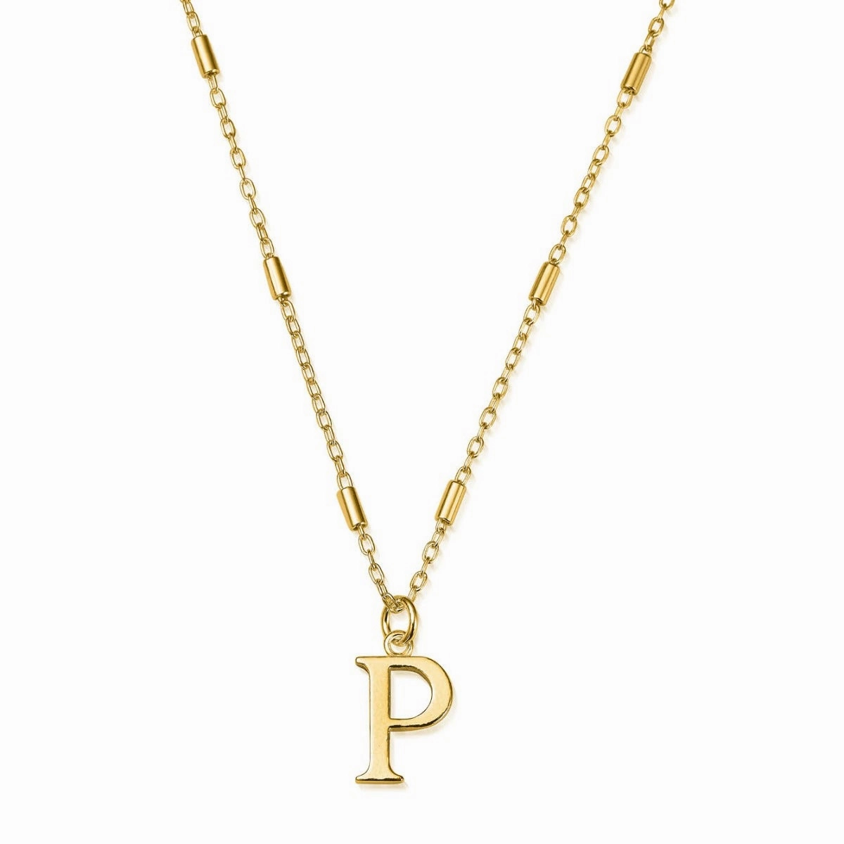 ChloBo Sterling Silver Gold Plated Initial Necklace P