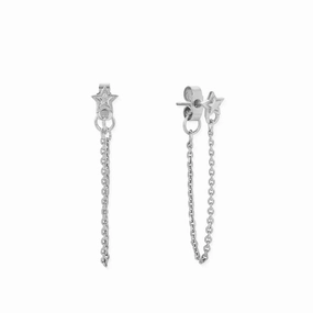 Chlobo Sterling Silver Radiant Essence Chain Stud Earrings