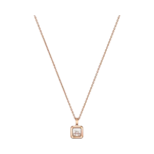 Chopard Happy Diamonds 18ct Rose Gold 0.15ct Diamond Necklace