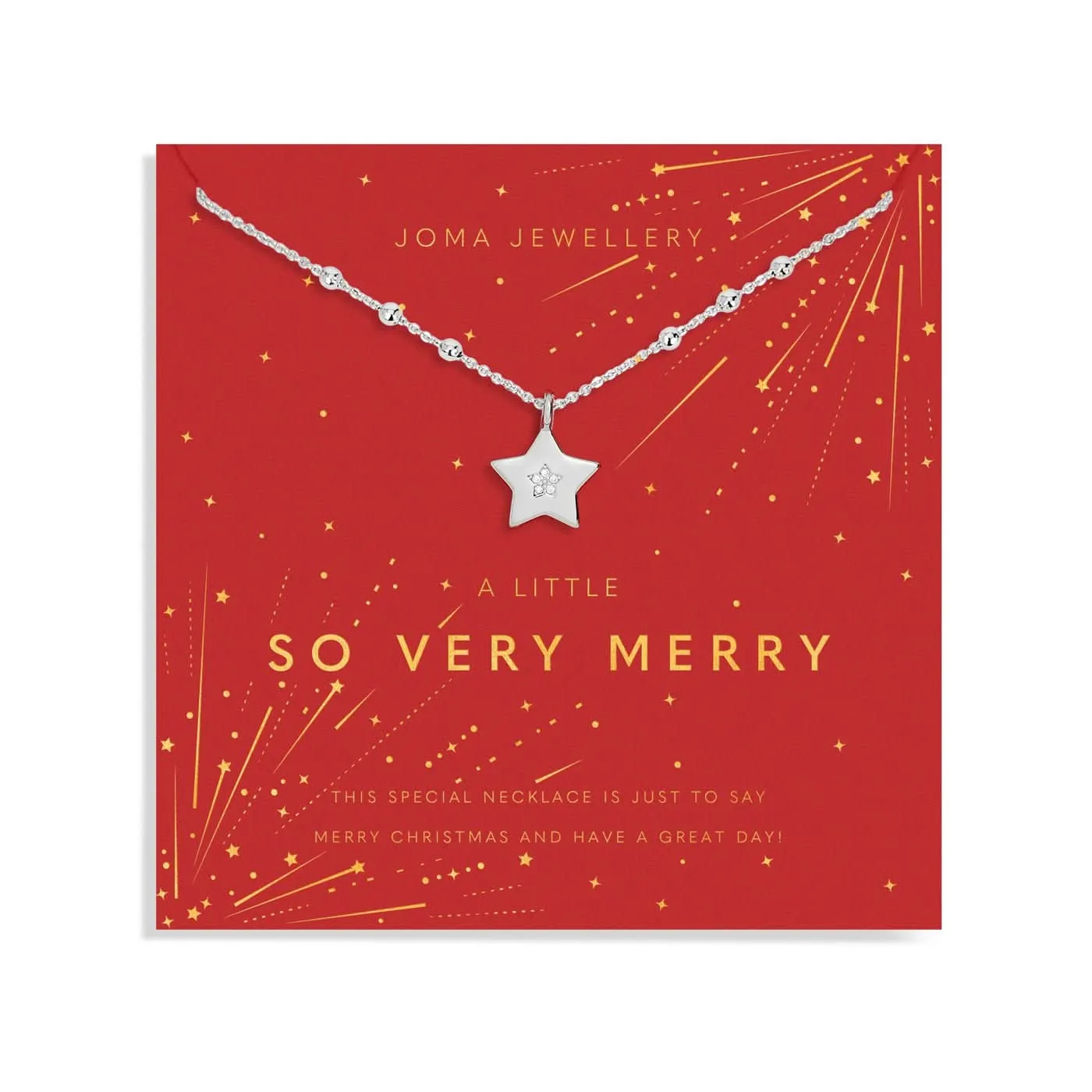 Christmas A Little So Very Merry Silver Plated Necklace 7711