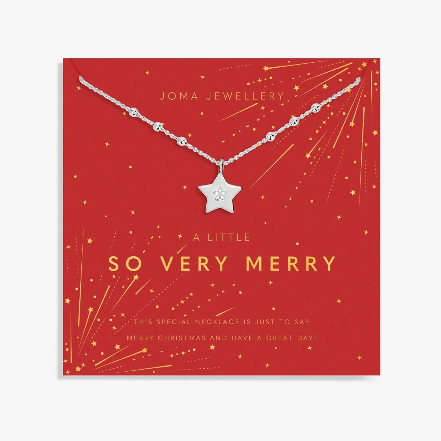 Christmas A Little So Very Merry Silver Plated Necklace 7711