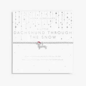 Christmas Dachshund Through The Snow Silver 17.5cm Bracelet 6101