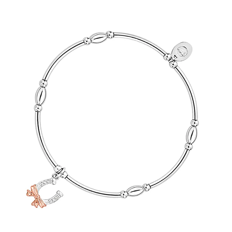 Clogau Affinity Lucky Horseshoe Sterling Silver Bead Bracelet D
