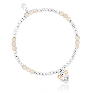Clogau Affinity Sterling Silver Lioness Beaded Bracelet 16-16.5cm