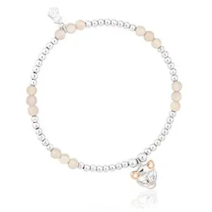 Clogau Affinity Sterling Silver Lioness Beaded Bracelet 16-16.5cm