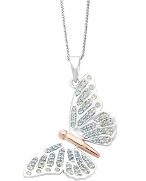 Clogau Butterfly Silver Pendant D