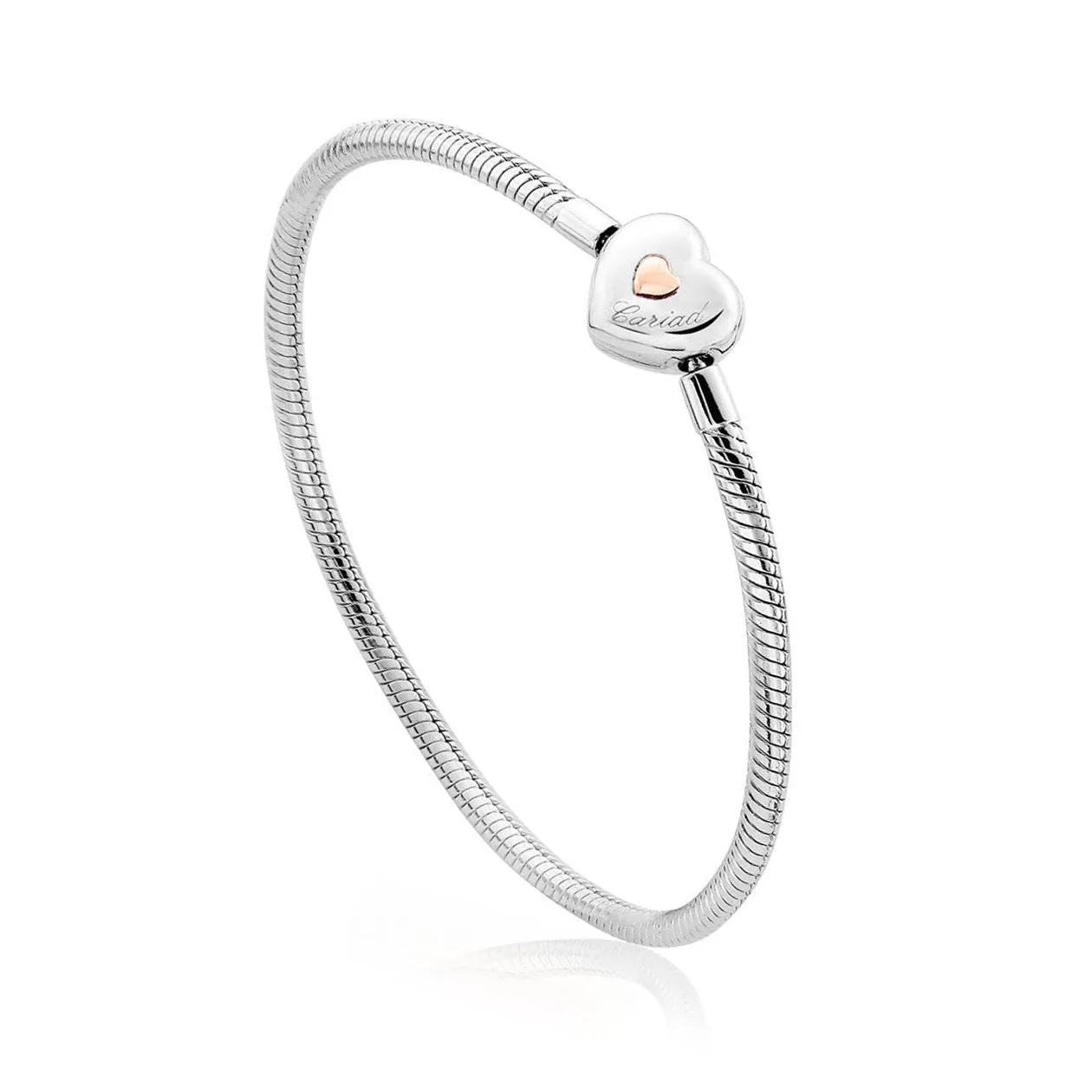 Clogau Cariad Milestones Sterling Silver Heart 19cm Bracelet D