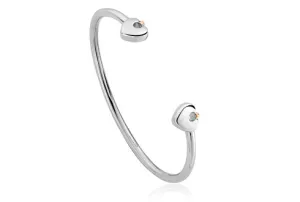 Clogau Cariad Sterling Silver Heart Baby Bangle D