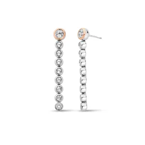 Clogau Celebration Silver Drop Hoop Earrings
