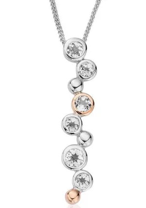 Clogau Celebration Sterling Silver White Topaz Necklace