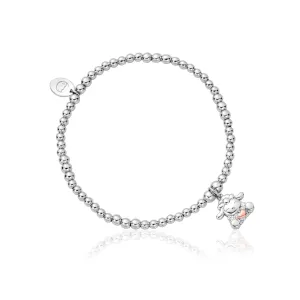 Clogau Ciwt Calon Lamb Affinity Sterling Silver Bead Bracelet D