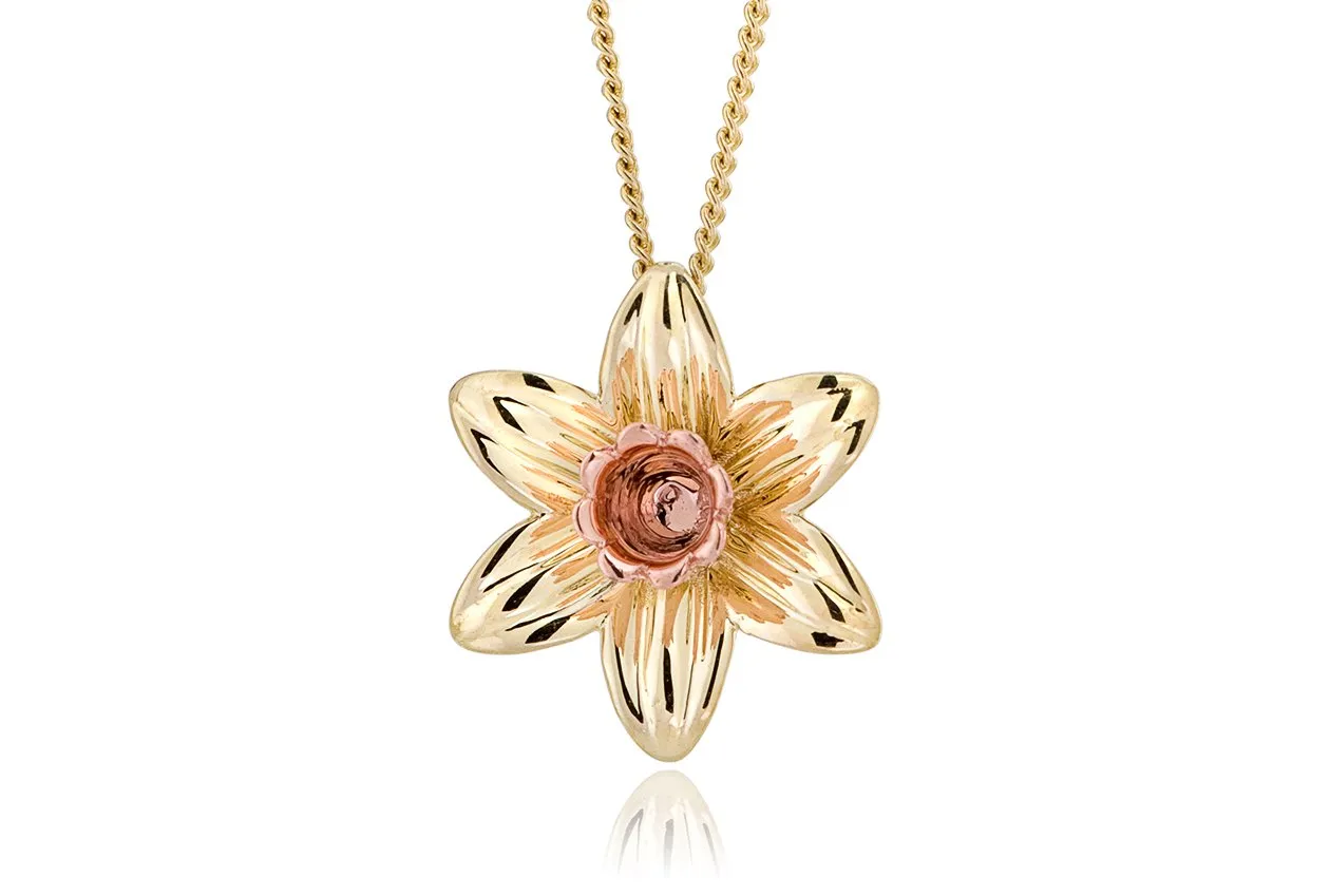 Clogau Daffodil 9ct Yellow Gold Necklace D