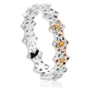 Clogau Daffodil Sterling Silver Citrine Eternal Stacking Ring