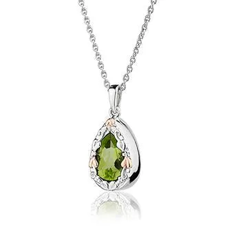 Clogau Enchanted Forest Sterling Silver Peridot Necklace D
