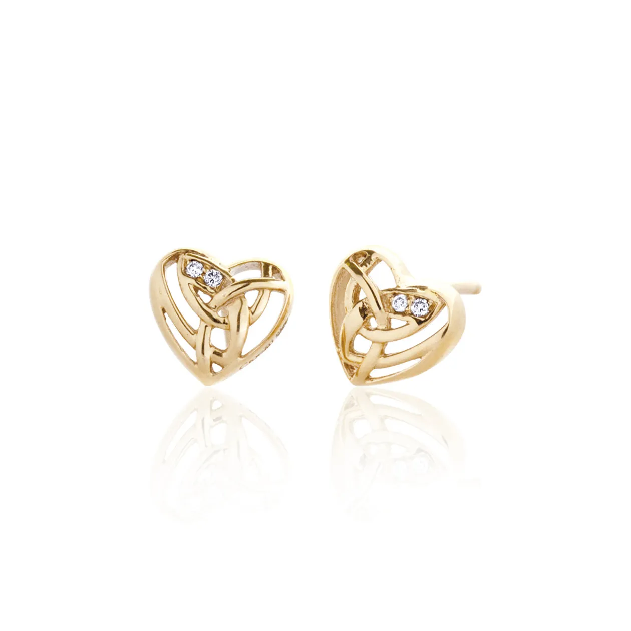 Clogau Eternal Love 9ct Yellow Gold Diamond Stud Earrings