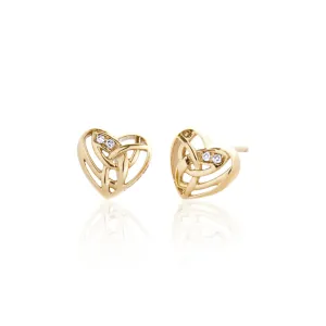 Clogau Eternal Love 9ct Yellow Gold Diamond Stud Earrings