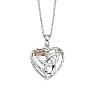 Clogau Eternal Love Sterling Silver Diamond Necklace D