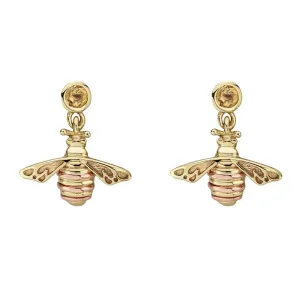 Clogau Honey Bee 9ct Yellow Gold Drop Earrings