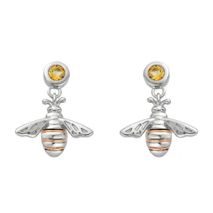 Clogau Honey Bee Sterling Silver Drop Earrings D