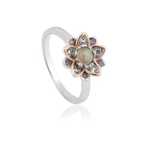 Clogau Lotus Sterling Silver Opal Ring D
