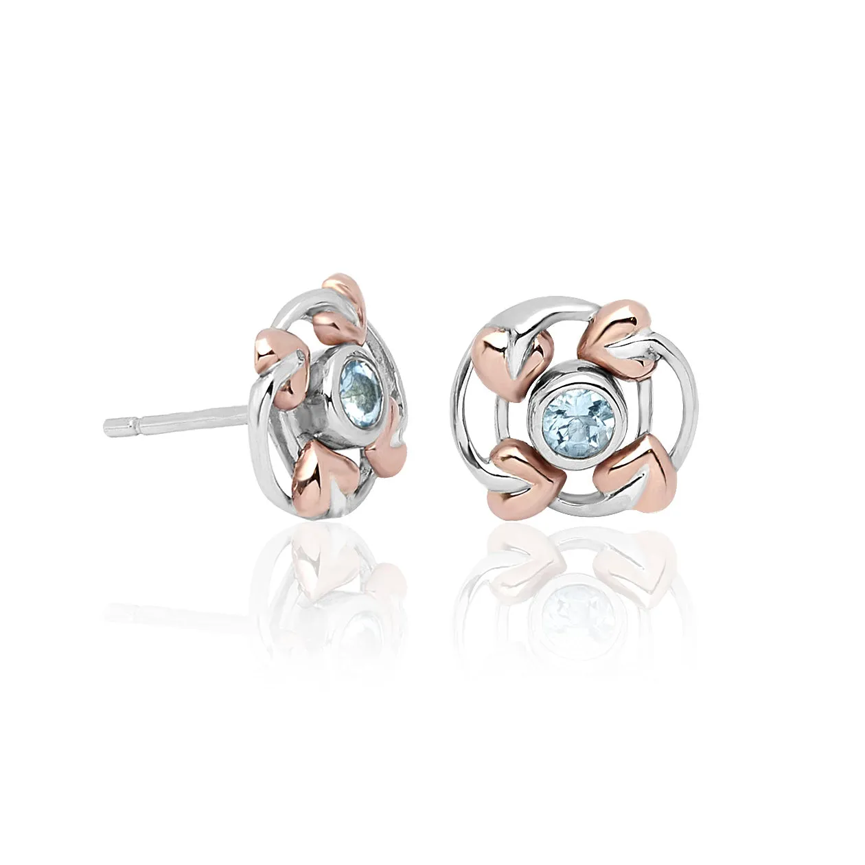 Clogau Love Vine Silver Stud Earrings