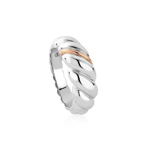 Clogau Lover's Twist Sterling Silver Ring D