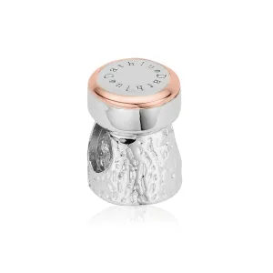 Clogau Milestones Sterling Silver Champagne Cork Charm
