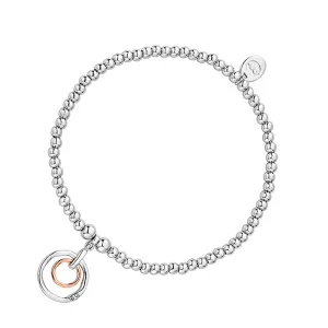 Clogau Ripples Double Hoop Affinity Sterling Silver Bead Bracelet D