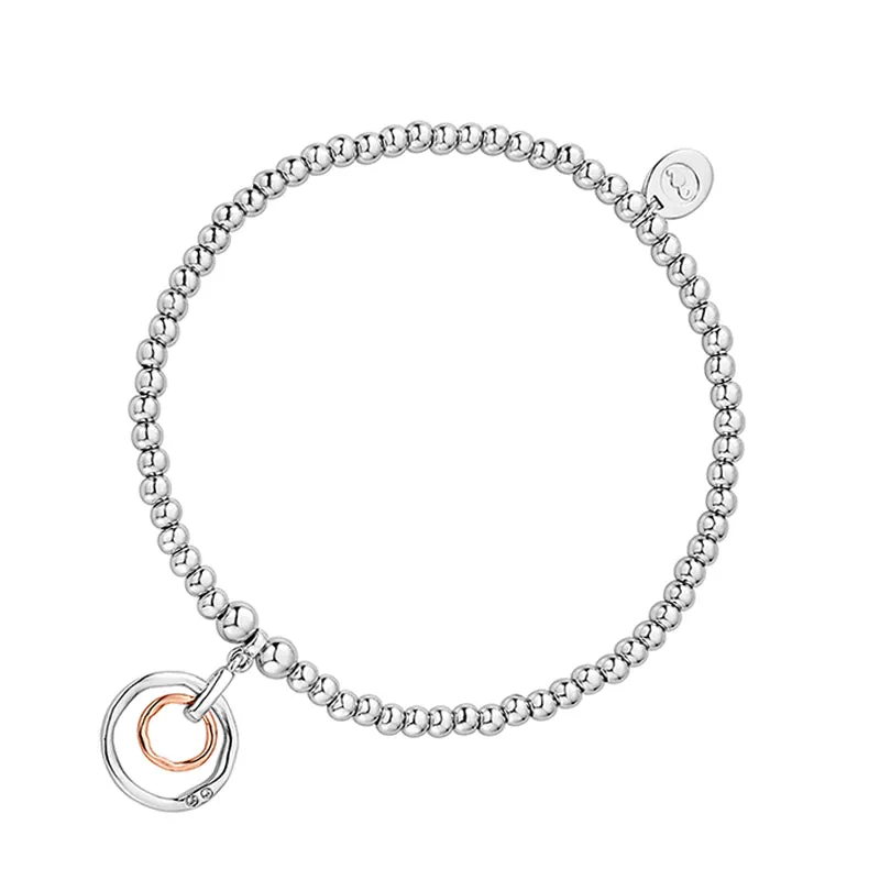 Clogau Ripples Double Hoop Affinity Sterling Silver Bead Bracelet D