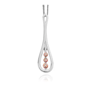 Clogau Royal Crown Sterling Silver Diamond Necklace