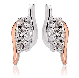 Clogau Spirit Sterling Silver White Topaz Stud Earrings