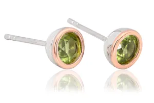 Clogau Sterling Silver Peridot August Birthstone Stud Earrings