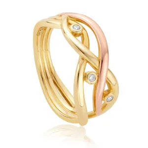 Clogau Swallow Falls 18ct Gold Diamond Ring D