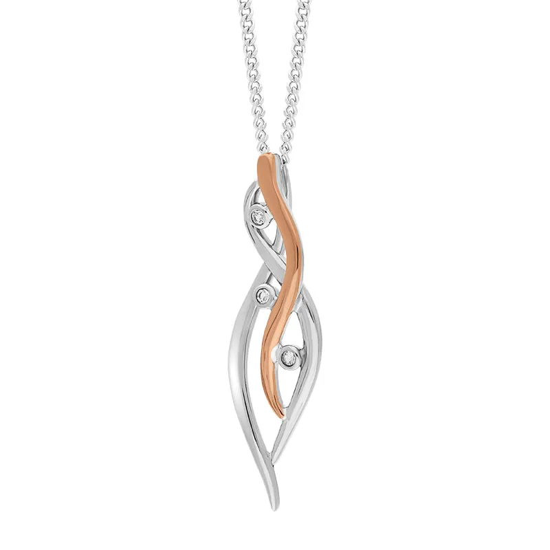 Clogau Swallow Falls Sterling Silver White Topaz Pendant