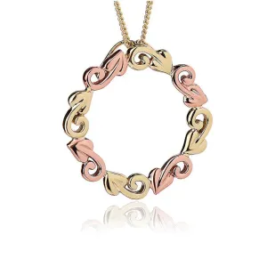 Clogau Tree Of Life 9ct Yellow and Rose Gold Circle Necklace