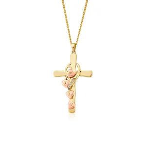 Clogau Tree of Life Diamond 9ct Gold Cross Necklace
