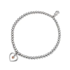 Clogau Tree of Life Heart Affinity Sterling Silver Beaded Bracelet