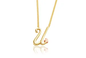 Clogau Tree Of Life Initials Letter U 9ct Yellow Gold Necklace