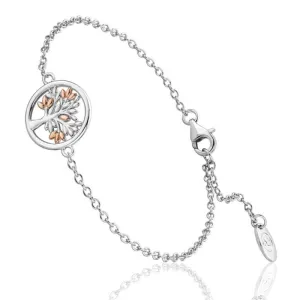Clogau Tree of Life Sterling Silver 9ct Rose Gold Vine Bracelet D