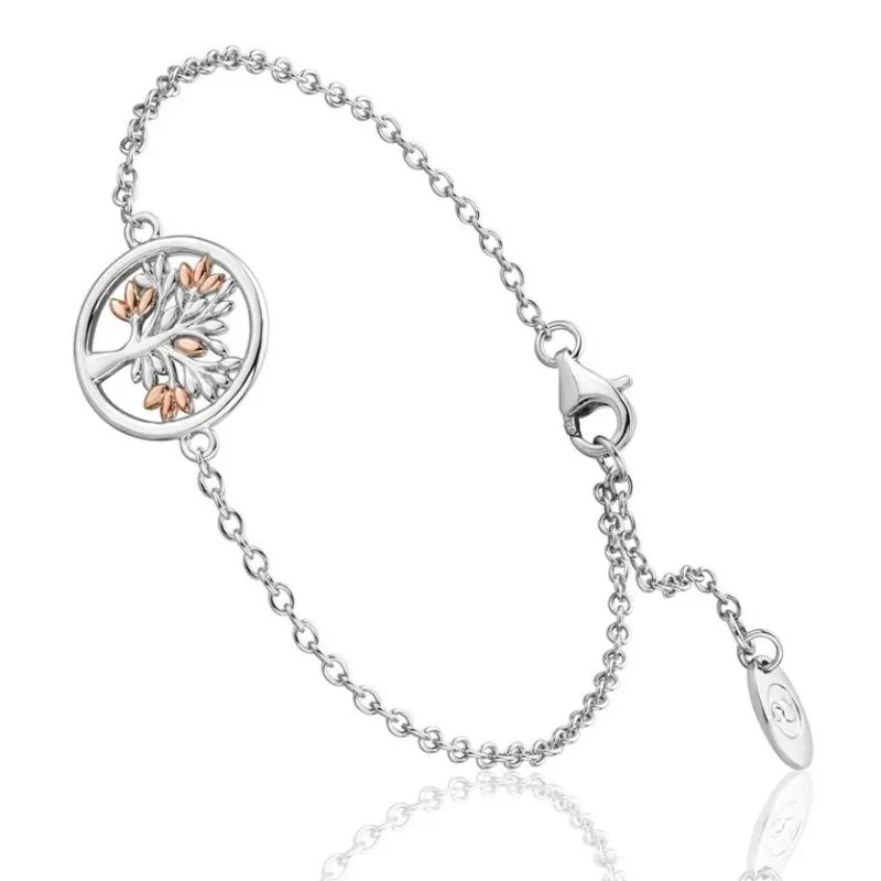 Clogau Tree of Life Sterling Silver 9ct Rose Gold Vine Bracelet D