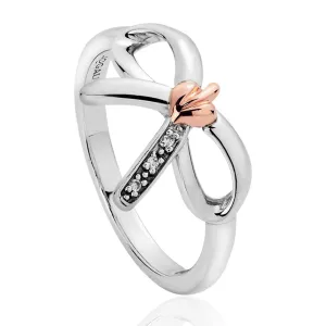 Clogau Tree of Life Sterling Silver Diamond Bow Ring