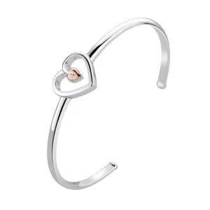 Clogau Tree of Life Sterling Silver Heart Bangle D