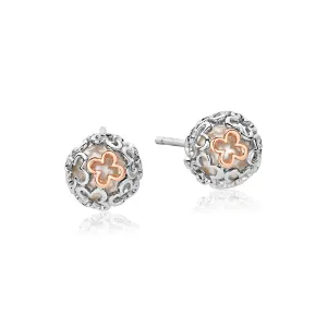 Clogau Tudor Court Spherical Pearl Sterling Silver Stud Earrings D