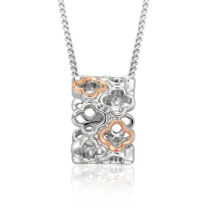 Clogau Tudor Court Sterling Silver 9ct Rose Gold Necklace D