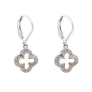 Clogau Tudor Court Sterling Silver White Topaz Earrings D