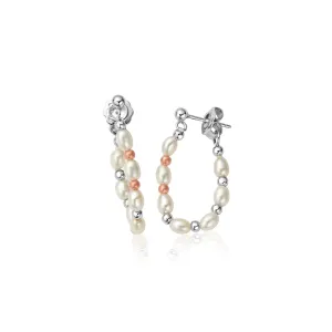 Clogau Welsh Beachcomber Sterling Silver Freshwater Pearl Drop Earrings