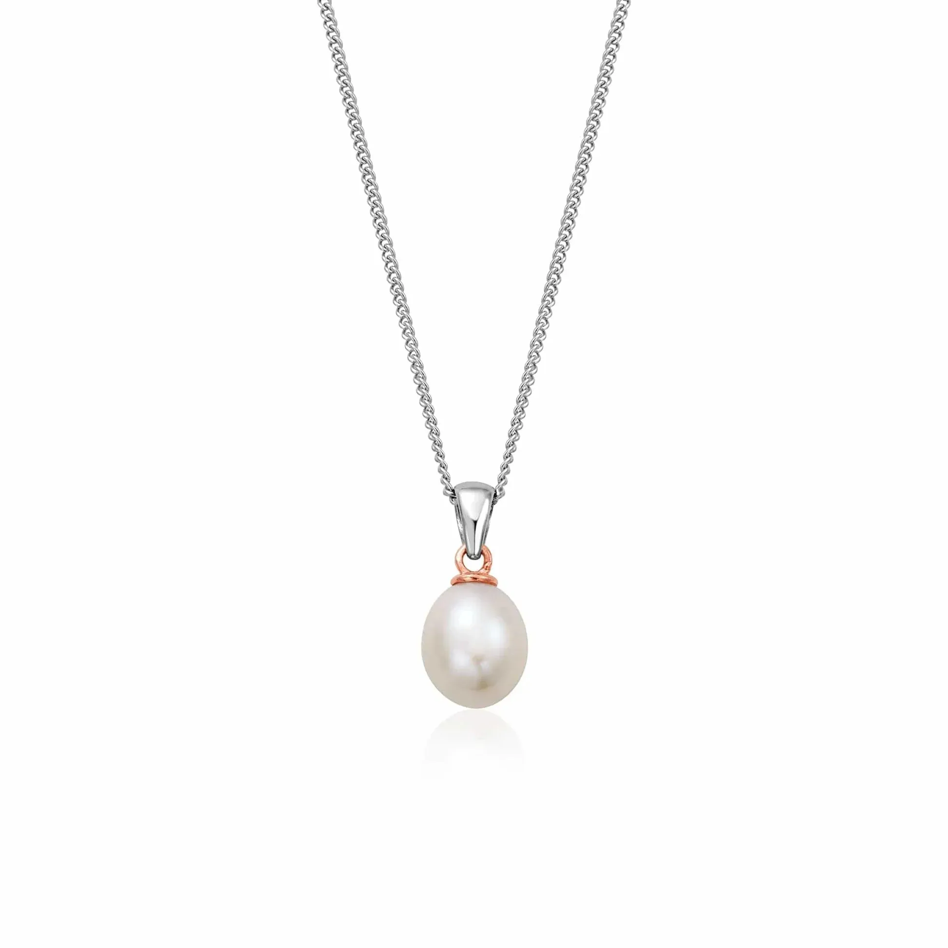 Clogau Welsh Beachcomber Sterling Silver Freshwater Pearl Pendant
