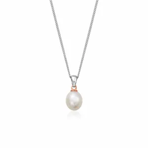 Clogau Welsh Beachcomber Sterling Silver Freshwater Pearl Pendant