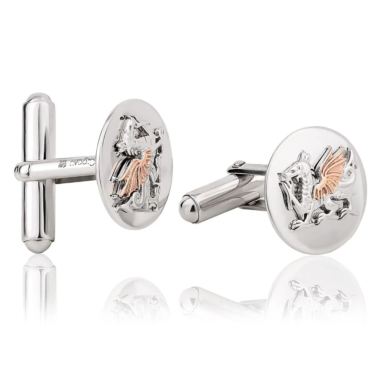 Clogau Welsh Dragon Sterling Silver Cufflinks