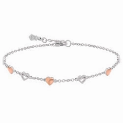 Clogau Affinity Sterling Silver Heart Bracelet